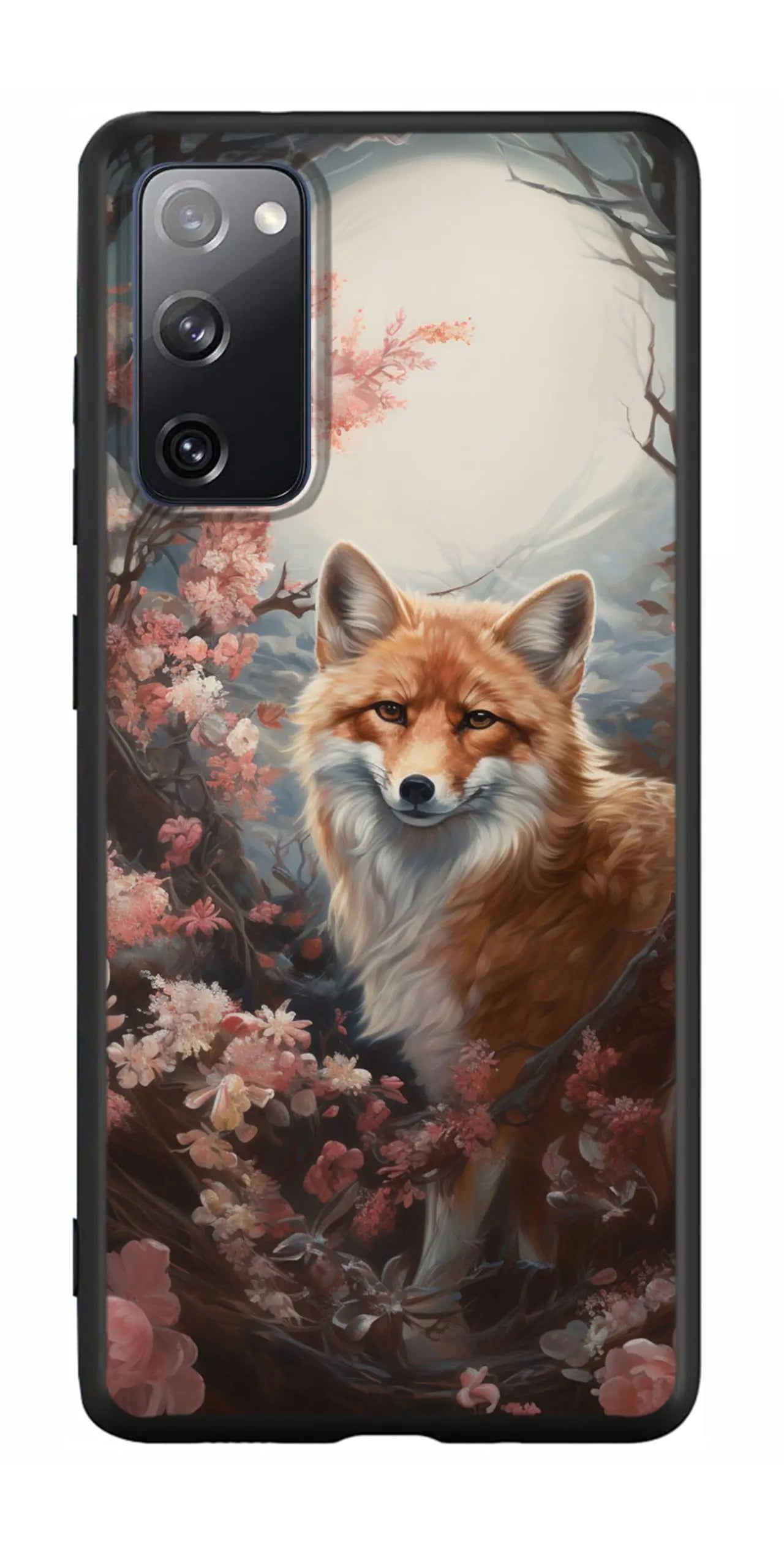 Jeuloth for Samsung Galaxy S20 FE Phone Case - Celestial Fox in Flowers Designed Phone Cases - TPU Phone Cases - Drop Protection - Big Hole